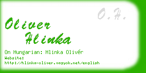 oliver hlinka business card